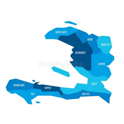 Haiti Political Map Of Administrative Divisions Stock Vector