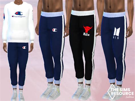 Sims 4 Men Athletic Track Pants By Saliwa The Sims Game