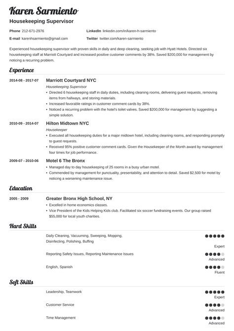 He/she makes sure the premises are clean, orderly, and safe for everyone. Hotel Housekeeper Resume | louiesportsmouth.com