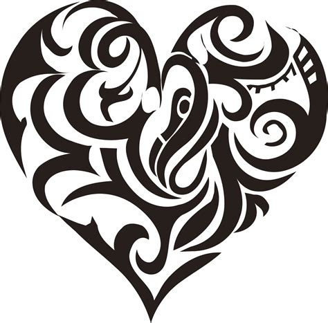 Illustrated Tribal Heart Free Stock Photo Public Domain Pictures