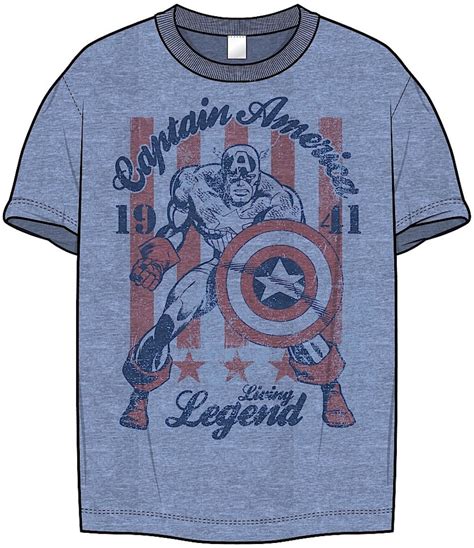 Wholesale Bulk Mens Captain America T Shirt Wholesaler Marvel Character Clothing Best Trade