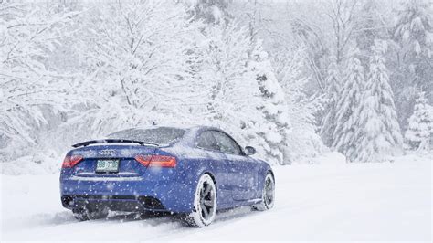 Wallpaper Snow Sports Car Driving Audi Rs5 Weather Supercar