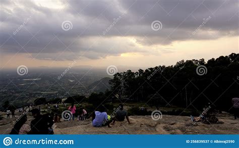 Nandi Hills Karnatakaindia May 22 2022 Tourists Enjoying The