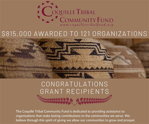 Coquille Tribal Community Fund Coquille Indian Tribe
