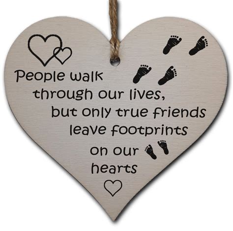 Handmade Wooden Hanging Heart Plaque T Perfect For Your Best Friend T In Can Ltd