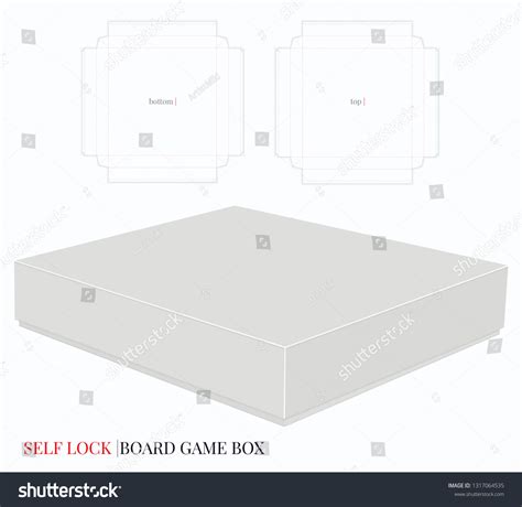 Board Game Box Template Vector Die เวกเตอร์สต็อก ปลอดค่าลิขสิทธิ์