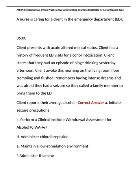 Rn Comprehensive Online Practice 2023 B