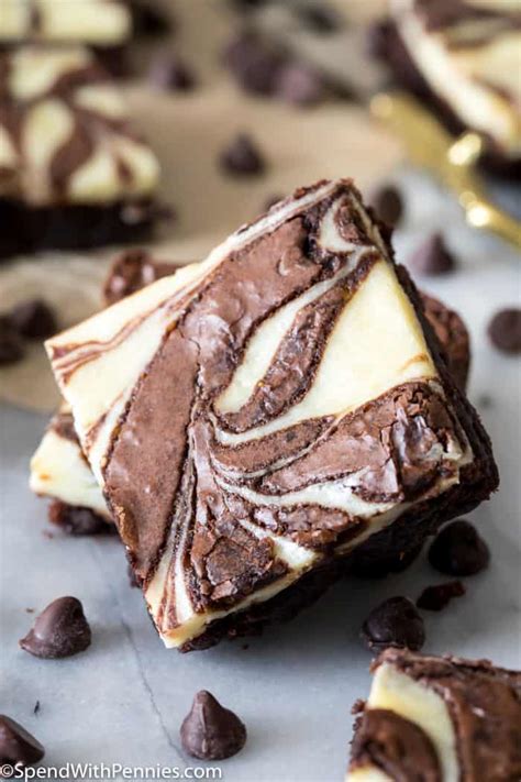 Thick and fudgy with chocolate chips and a marbled cream cheese layer, these brownies are rich and delicious! BROWNIES CHEESECAKE - corfukids.gr