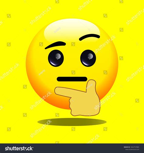 3d Emoji Thinking Face Emoji Question Stock Vector Royalty Free