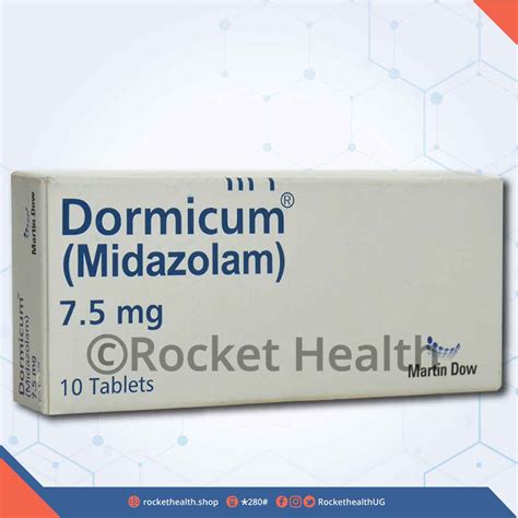 Midazolam 75mg Dormicum Tablets 10s Rocket Health
