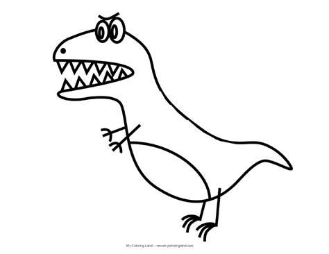32 Easy Cute Dinosaur Coloring Pages Background Colorist