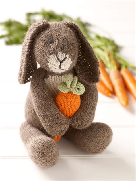 Bunny With Carrot In 2023 Rabbit Knitting Pattern Bunny Knitting