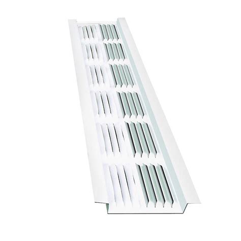 Master Flow 8 Ft Aluminum Under Eave Soffit Vent In White The Home