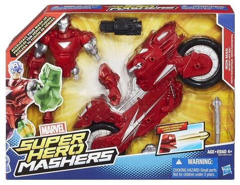 Marvel Super Hero Mashers Iron Man Figure With Hotshot Hot Rod Vehicle