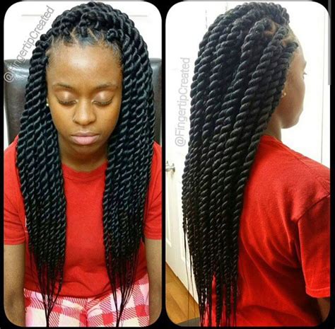 Chunky Senegalese Twists Hairstyle For Black Women