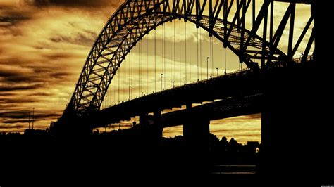 Silhouette Of Bridge Photography Sunset Bridge Sydney Harbour