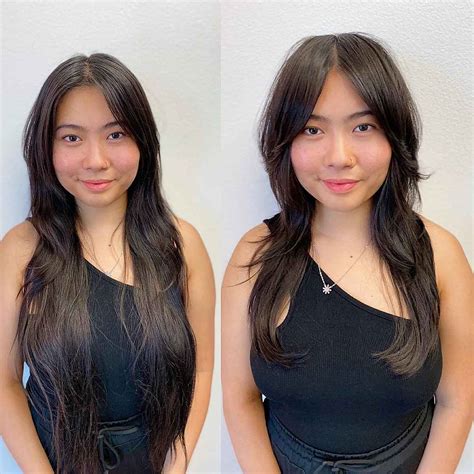 How To Cut Curtain Bangs For Round Faces Rewaacme
