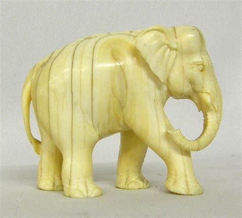 Vintage Carved Ivory Elephant