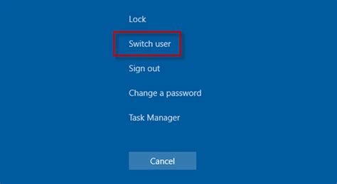 10 Switch User Windows Login Screen