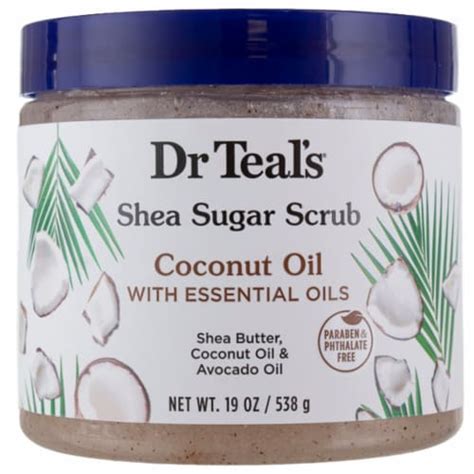 Dr Teals Shea Sugar Body Scrub Coconut Oil With Essential Oils 19 Oz