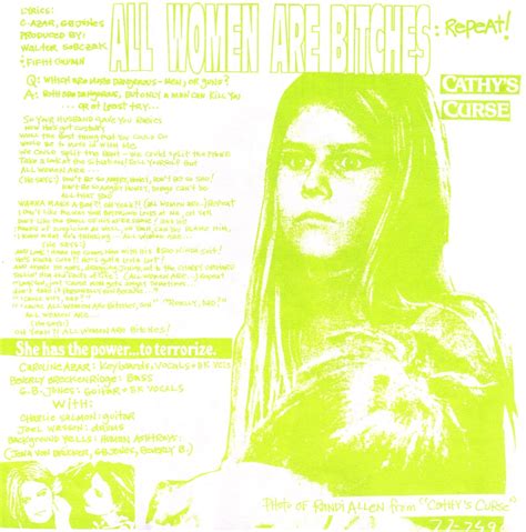 Fifth Column ‘all Women Are Bitches 7 Vinyl