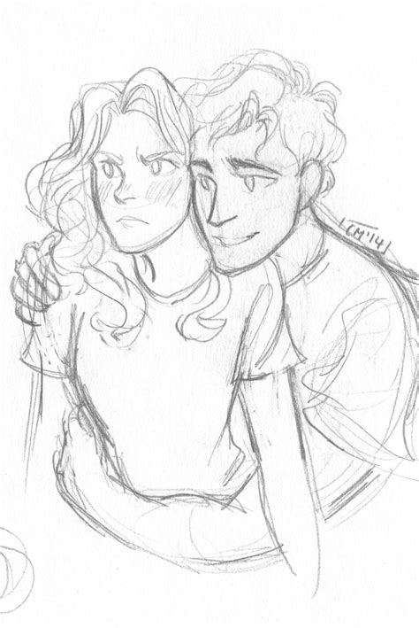 Percy Trying To Sweet Talk Annabeth By Casey Percy Jackson Fan Art