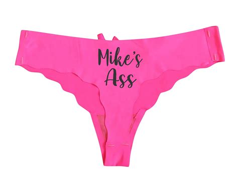 Names Ass Hot Pink Thong Panties Underwear Whale Tail Etsy