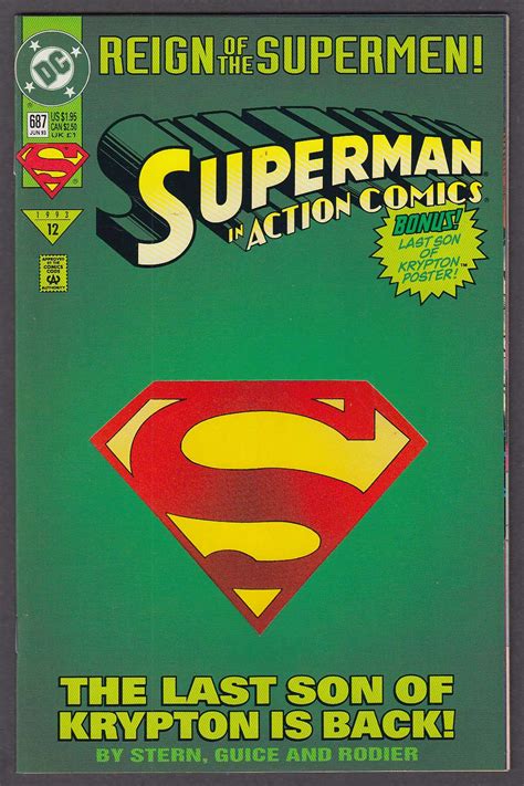 Action Comics 687 Dc Comic Book 6 1993 Superman Reign Of The Supermen 12
