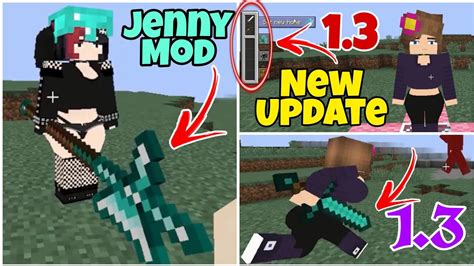 Jenny Mod 1 3 New Version Gameplay Minecraft Jenny Mod 1 12 2 Ellie Jenny New Animation