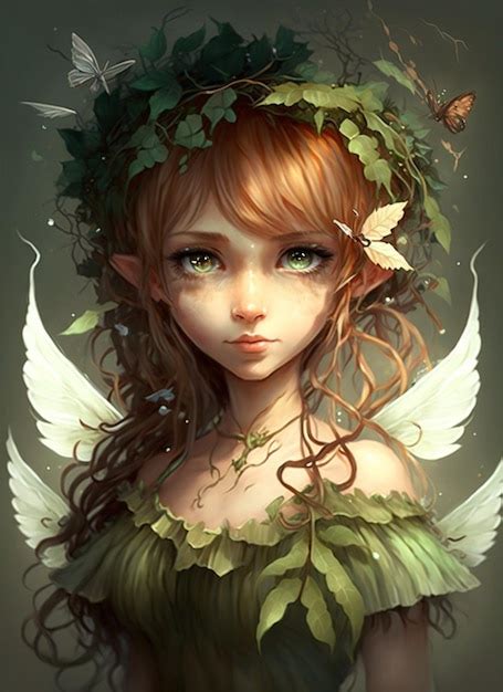 Premium Photo Delicate Forest Fairy Girl Fantasy Anime