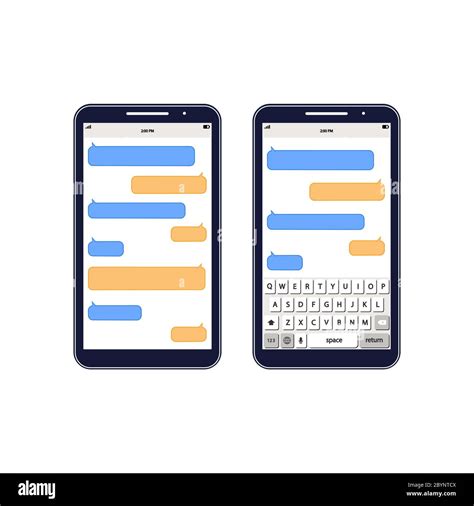 Phone Message Template Social Network Messenger Page Template Message