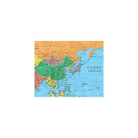Buy 30x48 World Wall Map By Smithsonian Journeys Blue Ocean Edition
