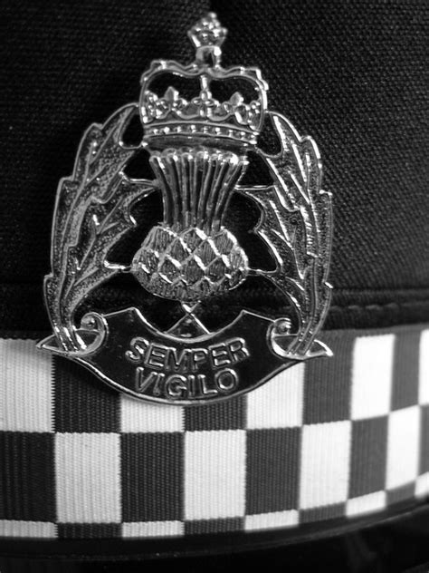 Scottish Police Cap Badge Semper Vigilo Male S Cap A Photo On Flickriver