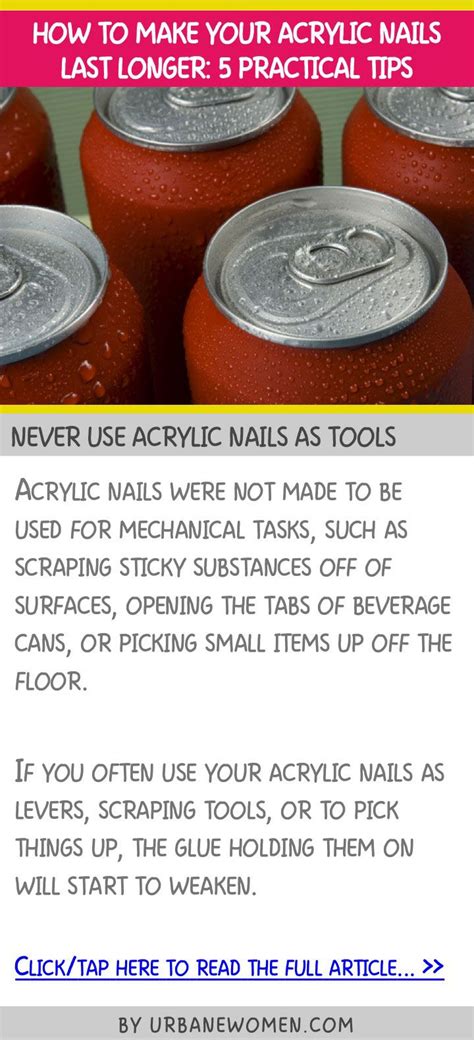 The amount of time it takes for acrylic nails can vary from person to person, and also depends on how you look after your nails. How To Make Your Acrylic Nails Last Longer: 5 Practical ...