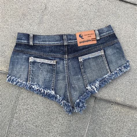 2019 Lauwoo Shorts Micro Sexy Hot Mini Denim Shorts Women Low Waist
