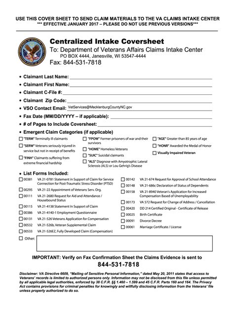 Va Fax Cover Sheet Form Fill Out And Sign Printable Pdf Template