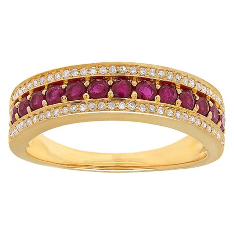 Ruby And Diamond Accent Ring In 14k Yellow Gold Sams Club Z