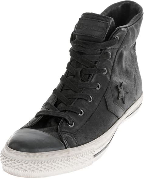 Converse Star Player Leather Hi Top Sneaker In Black For Men Lyst