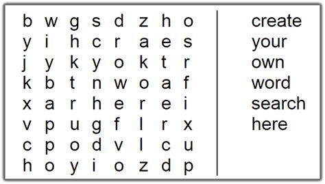Make Your Own Word Search Free Printable Naaswing