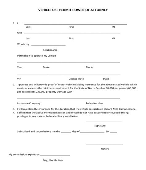 Free 7 Vehicle Power Of Attorney Forms In Pdf Ms Word
