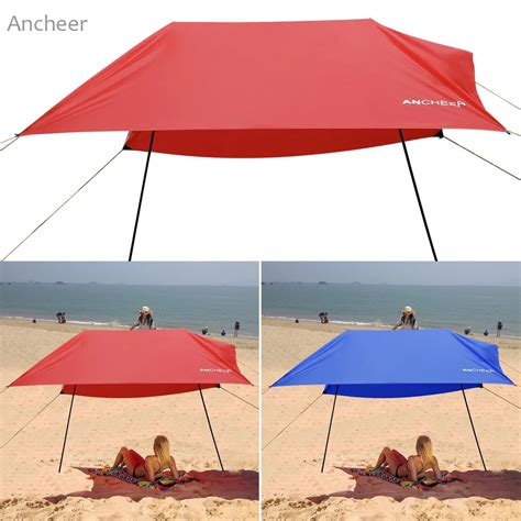 Beach Tent Portable Canopy Sunshade Sun Shelter 3 X 3m Camping Outdoor