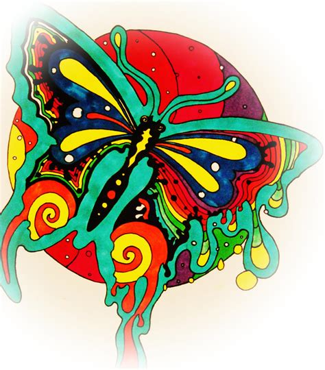 Psychedelic Butterfly By Faux Art On Deviantart