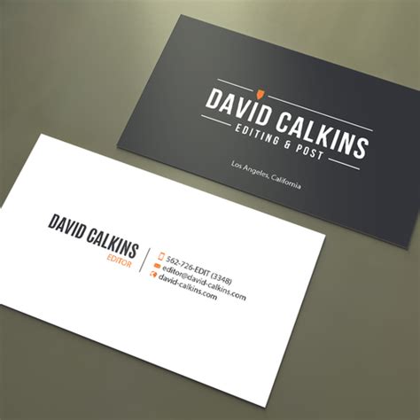 Introduce yourself with these business cards & make a terrific first impression. Business Card for Los Angeles based Video Editor | Business card contest