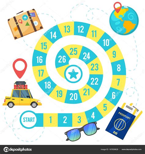 Maybe you would like to learn more about one of these? Niños viajan tablero juego Imagen Vectorial de ...