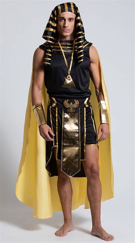 King Of Egypt Costume Gold And Black King Of Egypt Costume Mens Egyptian Gold Costume