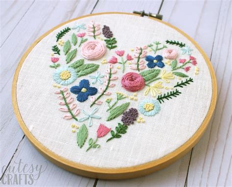 Floral embroidery patterns hand embroidery flowers hand work embroidery hand embroidery designs diy embroidery embroidery stitches geometric * colorful detailed floral digital pdf embroidery pattern * embrace your vision of neatness and detailed simplicity with this hand. Floral Heart Hand Embroidery Pattern - The Polka Dot Chair