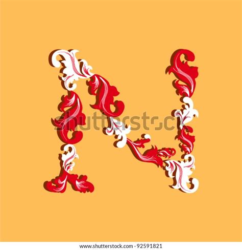 Alphabet Letter N Stock Vector Royalty Free 92591821