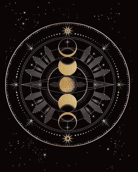 Moon Phase Totem By Cocorrina Moon Art Art Sacred Geometry