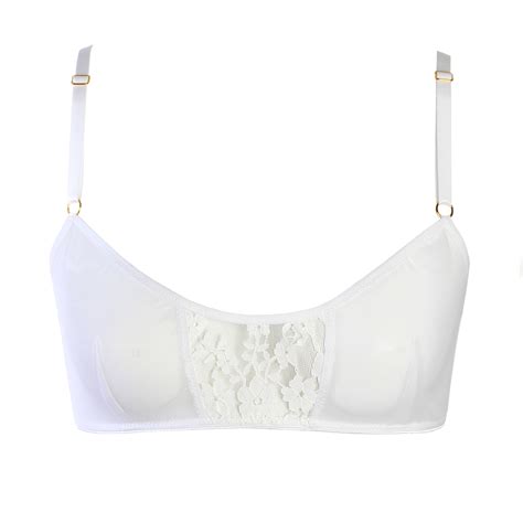 white mesh bralette with lace by flash you and me lingerie