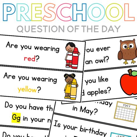Fun Preschool Question Of The Day A Guide For Pre K Teachers And